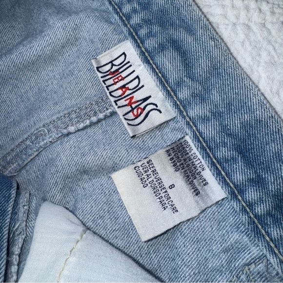 Vintage Denim Skirt Embroidered Rose Detailing 100% Cotton Size 8 Bill Blass - Picture 7 of 12